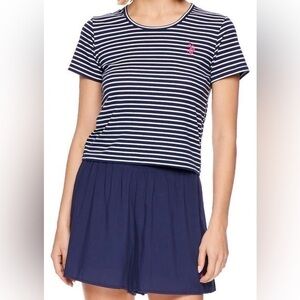 U.S. Polo Assn. Womens Pajama Set Knit Tee and Woven Shorts PJ Set for W…